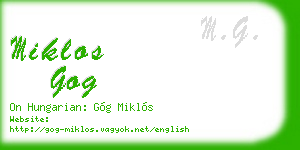 miklos gog business card